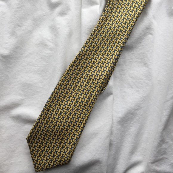 Hermès Tie: 7031 TA in Yellow - Picture 2 of 3